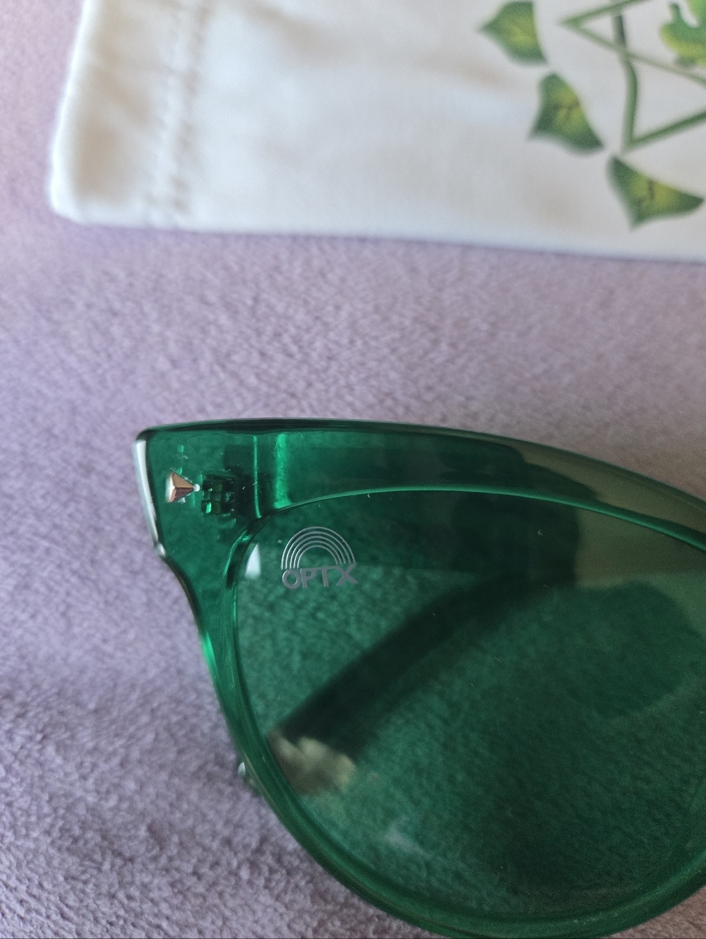 Rainbow OPTX Cat Eye - Renewal Green Sunglasses HTF - Picture 4 of 11